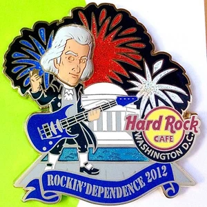 2012 HARD ROCK CAFE WASHINGTON DC 3D ROCKIN’DEPENDENCE THOMAS JEFFERSON LE PIN - Picture 1 of 2