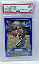 Amari Cooper 2015 Panini Prizm Blue Wave prizm #201 PSA 9 MINT /150 Rookie SSP