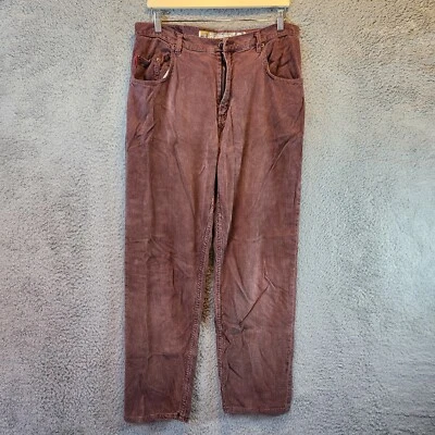 Vintage Bugle Boy Corduroy Pants Men's 36 X 32 Maroon 100% Cotton Straight Leg - Image 1 of 4