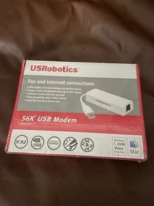 US Robotics 56K USB MODEM Model 5637 - Biały - FABRYCZNIE NOWY BEZ PUDEŁKA NADAL ZAPIECZĘTOWANY - Zdjęcie 1 z 1