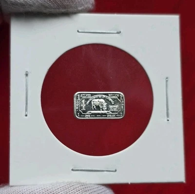 Ox 🐂 - 1 Gram .999 Fine Pure Solid SILVER Bullion Mini Bar Coin Ingot - Image 1 of 3