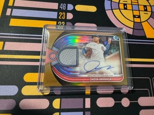 Bowman 2025 cromo Shota Imanaga autógrafo reliquia oro/50 cubos automáticos #BCAR-SI - Imagen 1 de 3