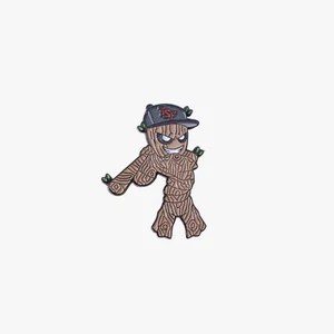 Pin gráfico de ranura marrón con murciélago - Imagen 1 de 2