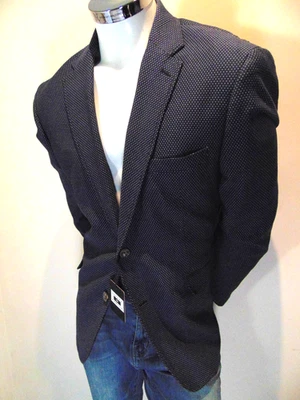 Blazer Joseph Abboud Para Hombres XL Azul Lunares Traje Chaqueta Delgado Elastizado Abrigo Deportivo Foto 1 de 4
