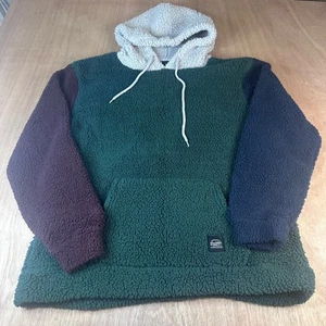 Brooklyn Cloth Sherpa Hoodie Men’s XL Green Navy Burgundy Fleece Pullover - Picture 1 of 5