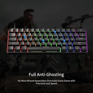 Keyboard, Rainbow LED Backlit Gaming Wired Keyboards. - Bild 1 von 9