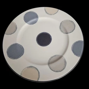 Noritake Ambience Java Graphite 7998 8.5" Salad Plates Set of 4 Polka Dot - Picture 1 of 6