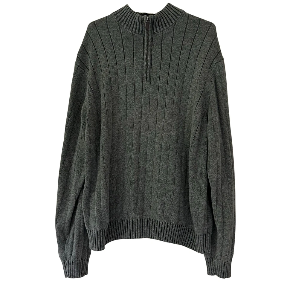 Suéter com nervuras Bass Heritage coleção Henley pescoço simulado preparação algodão clássico XXL - Imagem 1 de 4