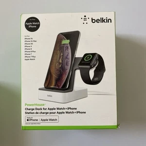 Belkin - PowerHouse Charge Dock for Apple Watch + iPhone - White - Picture 1 of 5