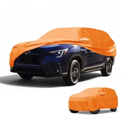 Car Cover All Weather for Subaru Ascent Orange 210D-PU with Left Zipper - Image 1 of 4