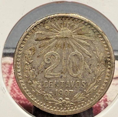 1907 Mexico 20 Centavos "New Orleans Minted" KM# 435 22mm Silver 0.800 ~SP4624 - Image 1 of 3
