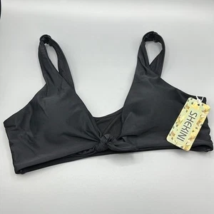 SHEKINI Tie Knot Front Bikini Top V Neckline Swim Top Women's Size Medium NWT - Picture 1 of 7