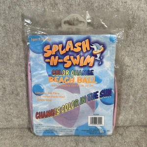 Pallone da spiaggia Splash-N-Swim vintage cambio colore nuovo in confezione - Foto 1 di 6