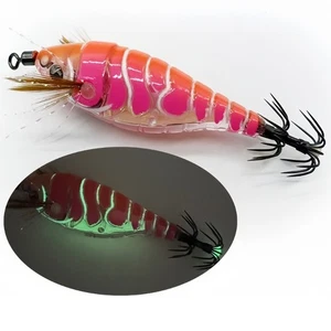 Fishing Squid Jigs Hard Fishing Lures Luminously Shrimp Squid Hook - Picture 1 of 13