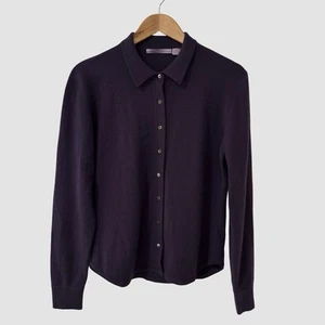 Suéter Camisa Otoño Cachemira Púrpura Cachemira Abotonada L ($400) - Imagen 1 de 4