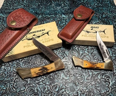 Cuchillo de colección Case XX Hammerhead 5159 y Mako 5158 LSSP 1980 y 1979 - ambos nuevos en stock Foto 1 de 4