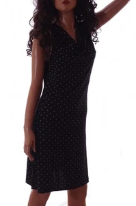 Mujer Negro Sin Mangas Pijama Camisón Suave Vestido de Verano S M 5 7 9 NUEVO - Imagen 1 de 1