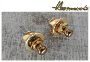Strap Locks, Security Locks Gurtpin 2er Set in Gold für Gitarre + Bass - Bild 1 von 3