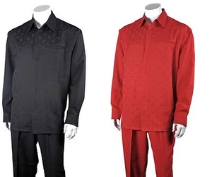 Men's 100% Polyester Two Pieces Walking suit Check, Design By Fortino Landi 2762 - Picture 1 of 10
