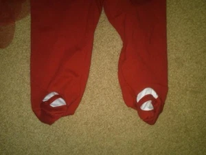 NWT GIRLS FANCY CHRISTMAS DRESS OKIE DOKIE SANTA FOOTED PANTS CUTE! 0-3 MONTHS - Picture 1 of 3