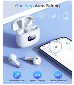Auriculares Inalambricos Bluetooth 5.3 Audifonos Para iPhone Samsung Android - Zdjęcie 1 z 7