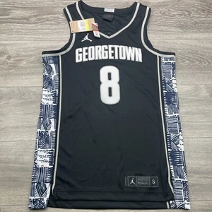 Nike Elite Basketball Jersey Jordan Georgetown Hoyas #8 Mens S Black Stitched - Picture 1 of 17