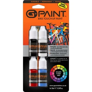 GPaint Bikes Touch Up Lack Kit 4er-Pack SCHWARZ/WEISS/ROT/CYAN - STRUMPFFÜLLER
