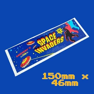 Space Invaders Classic 1980's Logo Vinyl Sticker Decal Arcade Gaming Machine Cab - Picture 1 of 1