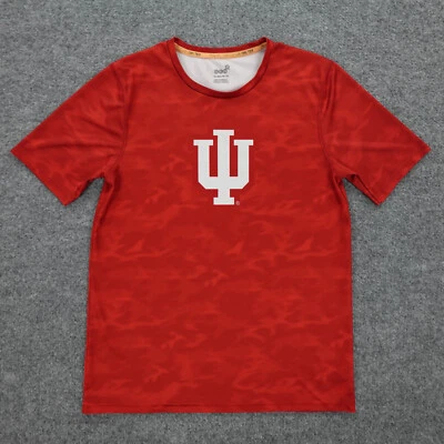 Indiana University Shirt Womens XL Red Trident Logo Performance NCAA Dri Tek - Image 1 of 4