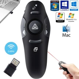 Wireless USB Presenter PowerPoint Pointer Clicker Pen Laser PPT Remote Control - Picture 1 of 13