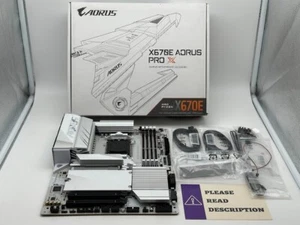 GIGABYTE X670E AORUS PRO X AM5 LGA 1718 AMD X670E ATX Motherboard READ - Picture 1 of 9