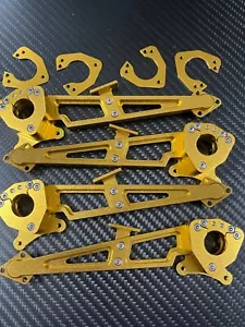 Tamiya bullhead Clod buster Monster Truck C Arms F/R Ladder bars set Btyp gold - Picture 1 of 2