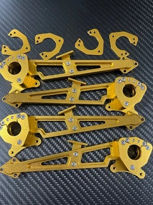 Tamiya bullhead Clod buster Monster Truck  C Arms F/R Ladder bars set Btyp gold - Image 1 of 2