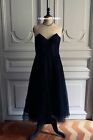 Jacques HEIM Black Evening Bustier Dress Hte Couture circa 1950 Size S