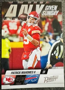 Patrick Mahomes 2022 Panini Prestige Any Given Sunday #11 Kansas City Chiefs - Picture 1 of 2