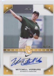 2015 Leaf Perfect Game National Showcase Gold /50 Mitchell Verburg #PG-MV1 Auto