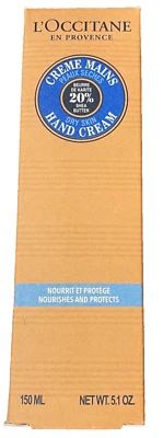 Crema de manos para piel seca L'OCCITANE con 20 % manteca de karité 150 ml/5,1 oz nueva en caja, sin sellar Foto 1 de 3