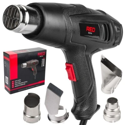 RED TECHNIC Pistola Termica Termo soffiatore + Accessori Aria Calda 2000W Potenza 350-600 C°