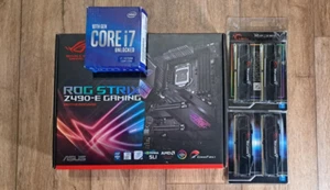 Intel I7 10700k (1200 lga) + Asus Rog Strix Z490-E Gaming + DDR 4 32GB (4x8gb) - Photo 1/10