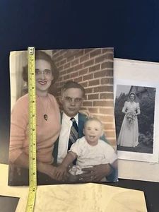 Antique Vintage Family Wedding Photo lot 40s-50s Ephemera - Picture 1 of 2
