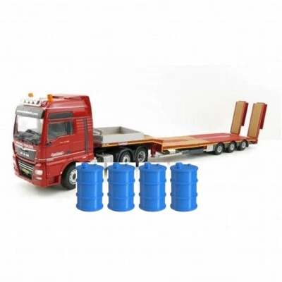  1/10 Scale RC Rock Crawler Blue Oil/gas Barrels For Truck 4Pack Removable Cap - Image 1 of 3