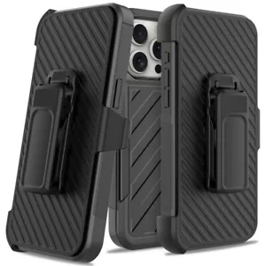 For iPhone 16 15 12 11 Pro Max Plus Noble Hybrid Armor Case w/Belt Clip Holster - Picture 1 of 46