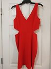 Express Dress Sleeveless With Cut Out Waist Red Size Med