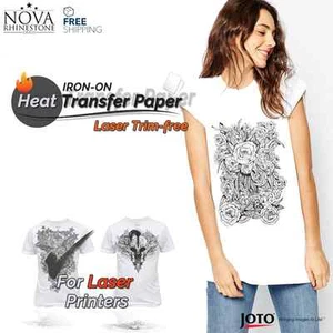 Laser Iron-On TRIMFREE Heat Transfer Paper, Light fabric, 100 Sheets, 8.5" x 11" - Picture 1 of 4