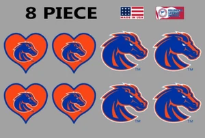 8 Stck. Boise State Broncos Wasserlos Peel & Stick Temporäre Tattoos Kopf/Herz - Bild 1 von 2