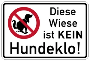 Aufkleber Sticker Hinweis „Diese Wiese ist KEIN Hundeklo!“ Verbot Schild Folie - Bild 1 von 1
