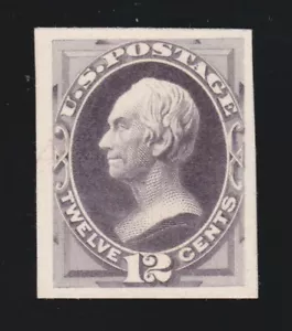 US 162P4 12c Clay Proof on Card VF-XF (002) - Picture 1 of 2