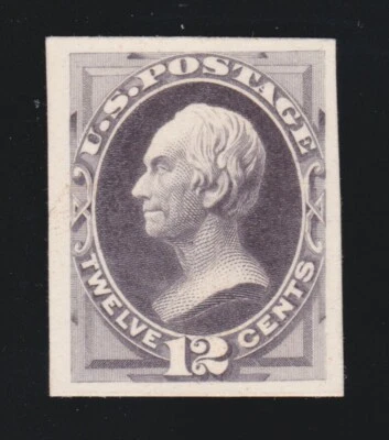 US 162P4 12c Clay Proof on Card VF-XF (002) - Image 1 of 2
