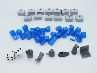 Original 2006 MONOPOLY Here And Now Game Replacement Pieces - Tokens Houses Dice - Image 1 of 4