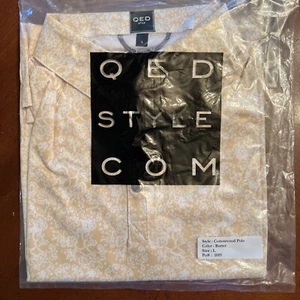 NWT QED Men's Golf Shirt Snap Buttons Cottonwood Polo Size L - Picture 1 of 5